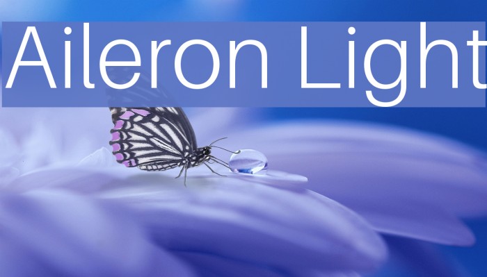 Aileron Light Font examples