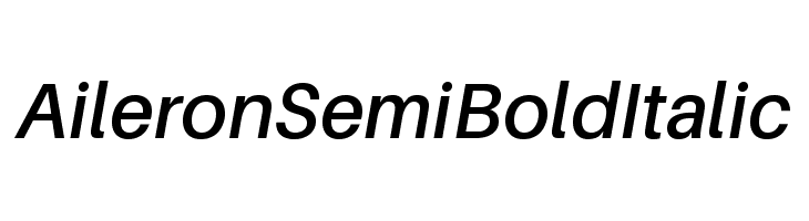 Aileron SemiBold Italic Font