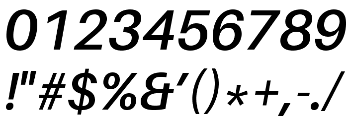 Aileron SemiBold Italic Font OTHER CHARS