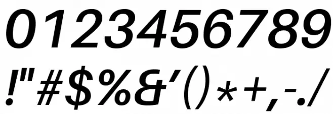 Aileron SemiBold Italic Font OTHER CHARS