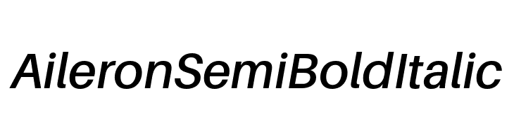 Aileron SemiBold Italic  Frei Schriftart Herunterladen