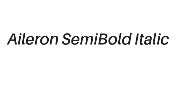Aileron SemiBold Italic Logo