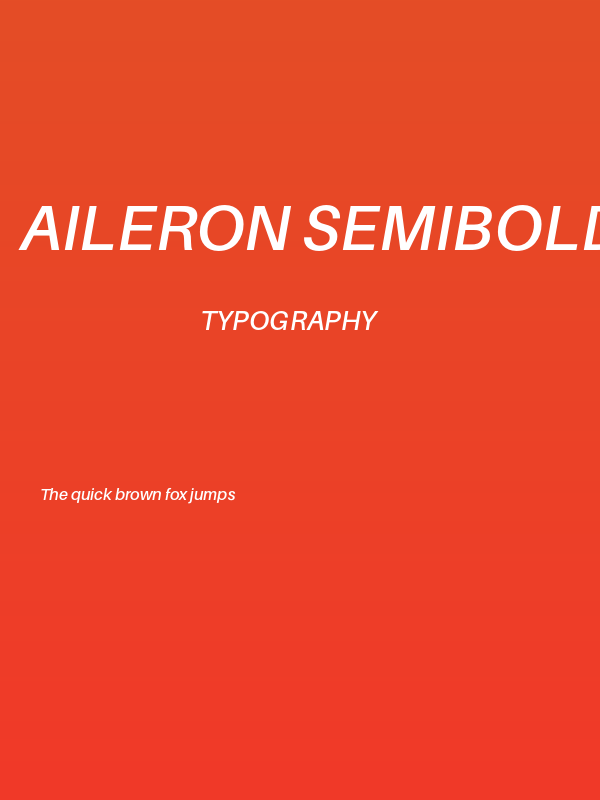 Aileron SemiBold Italic Poster
