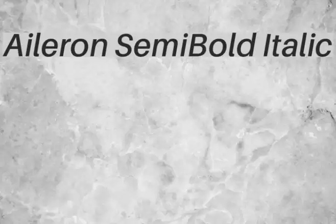 Aileron SemiBold Italic Font examples