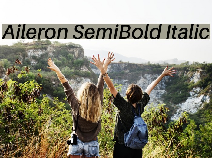 Aileron SemiBold Italic Font examples
