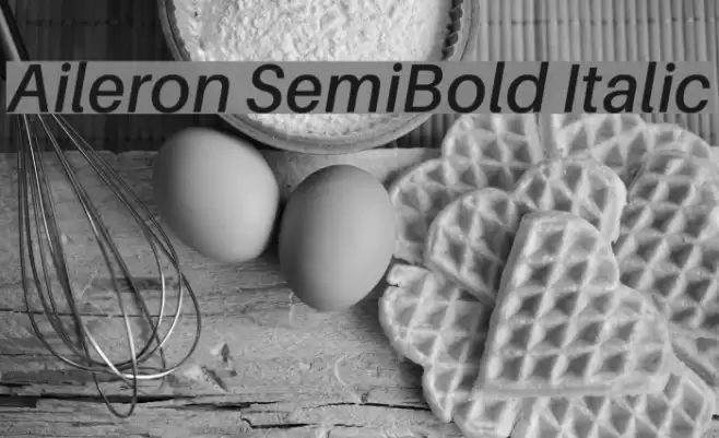 Aileron SemiBold Italic Font examples