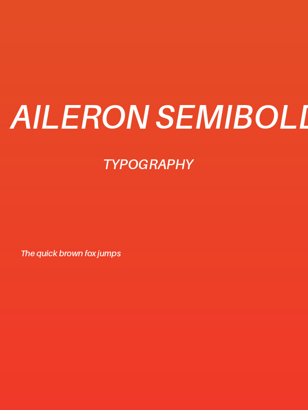 Aileron SemiBold Italic Poster