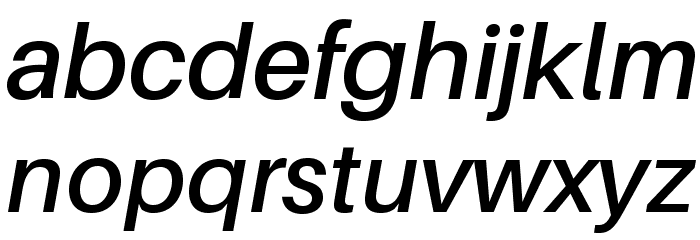 Aileron SemiBold Italic Font LOWERCASE
