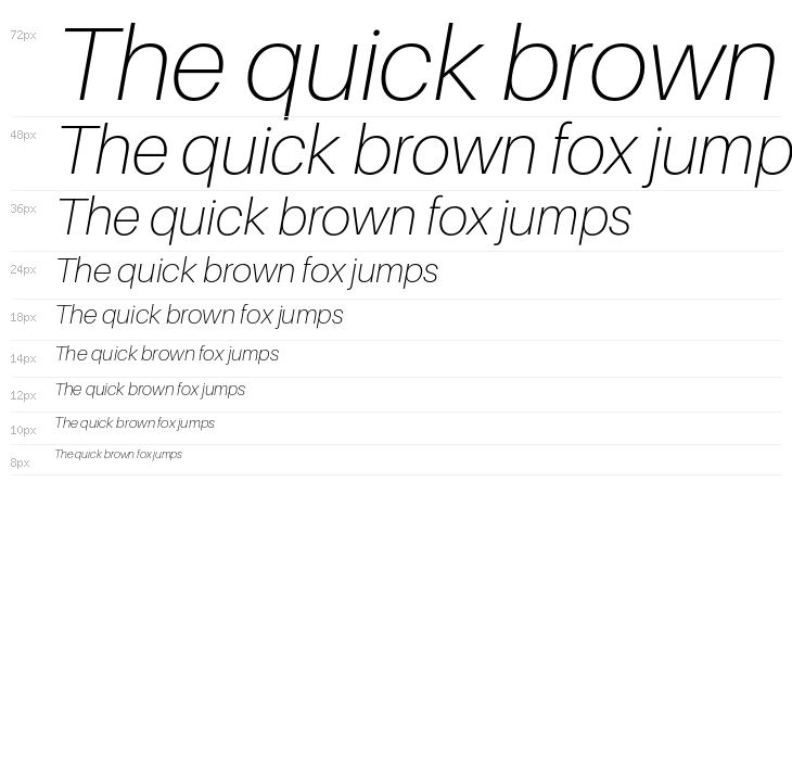 Aileron Thin Italic Waterfall