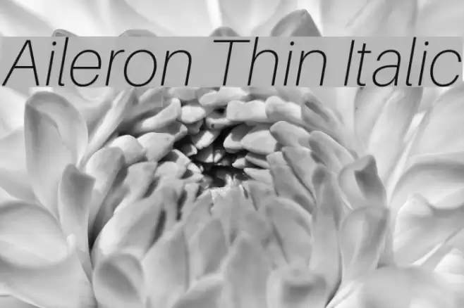 Aileron Thin Italic Font examples