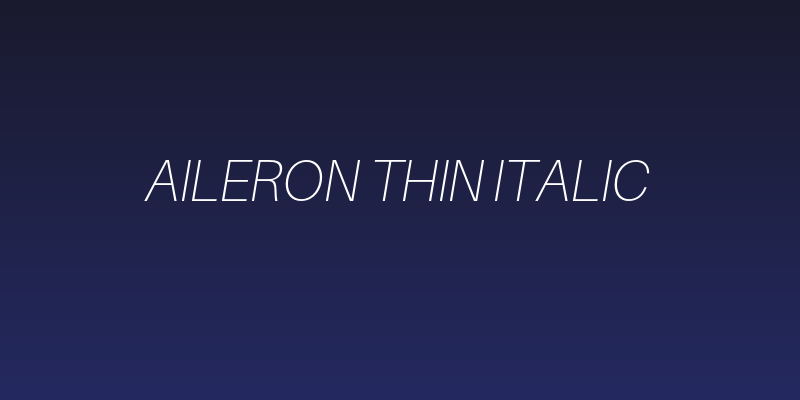 Aileron Thin Italic Social Header