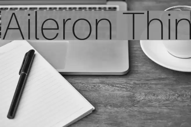 Aileron Thin Font examples