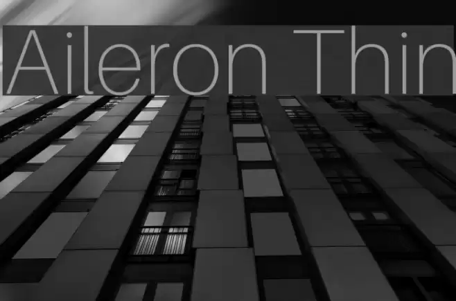 Aileron Thin Font examples