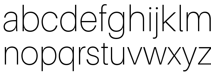 Aileron Thin Font LOWERCASE