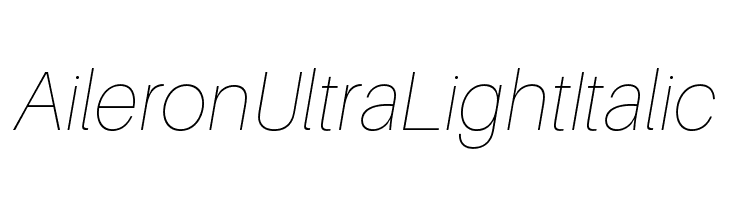 Aileron UltraLight Italic Font