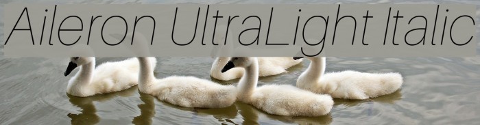 Aileron UltraLight Italic Font examples