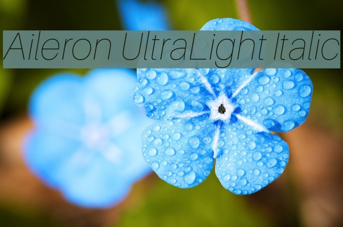 Aileron UltraLight Italic Font examples