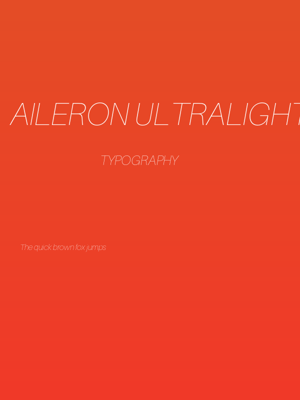 Aileron UltraLight Italic Poster