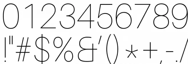 Aileron UltraLight Font OTHER CHARS