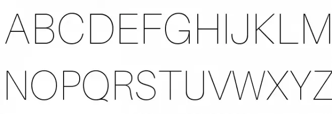 Aileron UltraLight Schriftart Groß