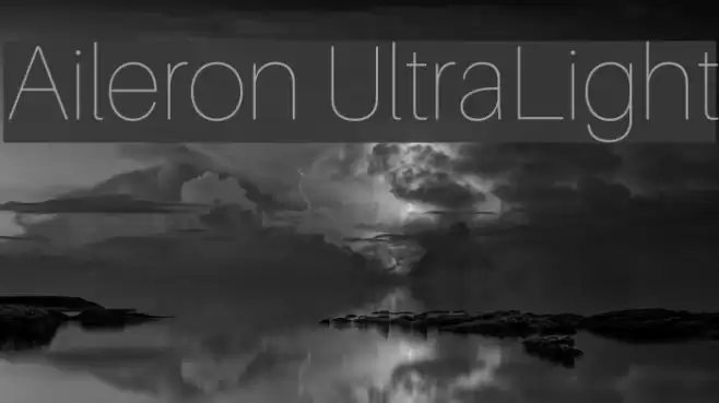 Aileron UltraLight Font examples