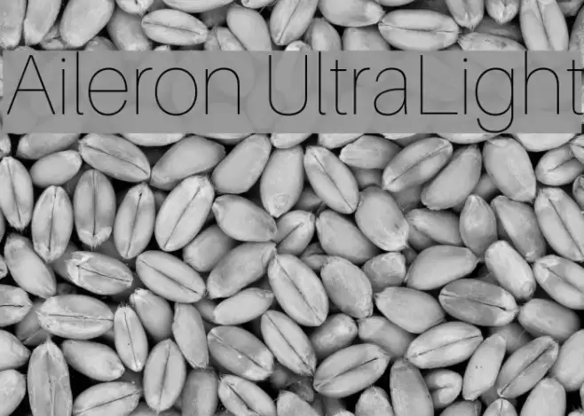 Aileron UltraLight Font examples