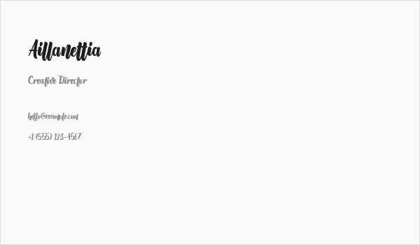 Aillanettia Business Card