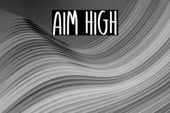 Aim High Font examples