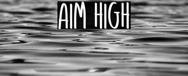 Aim High Font examples