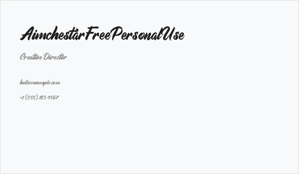 AimchestarFreePersonalUse Business Card