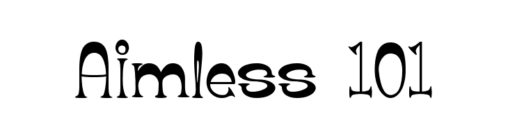 Aimless 101  Frei Schriftart Herunterladen