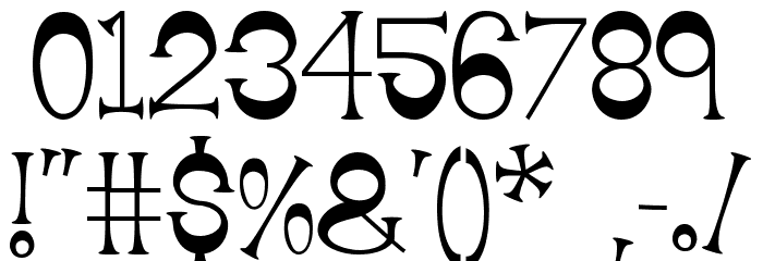 Aimless 101 Font OTHER CHARS