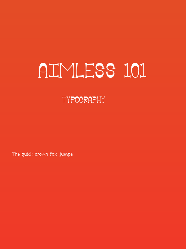 Aimless 101 Poster
