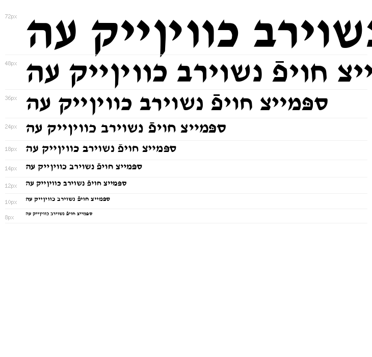 Ain Yiddishe Font Modern Waterfall