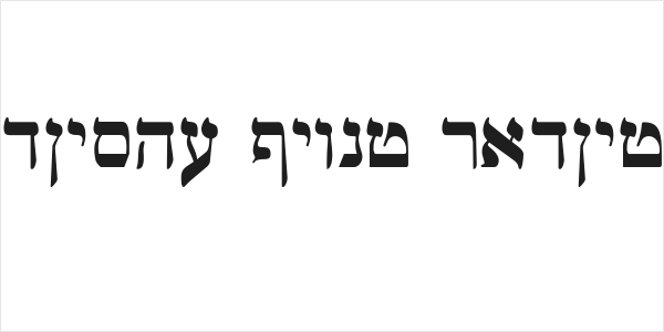 Ain Yiddishe Font Traditional Logo