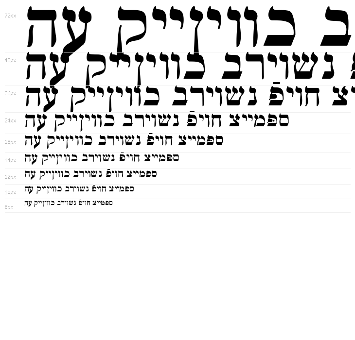 Ain Yiddishe Font Traditional Waterfall