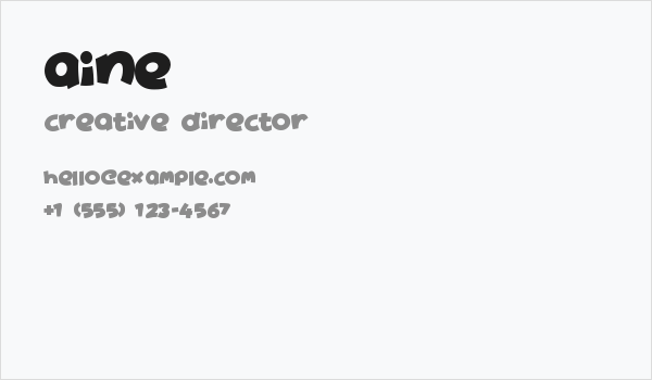 Aine Business Card