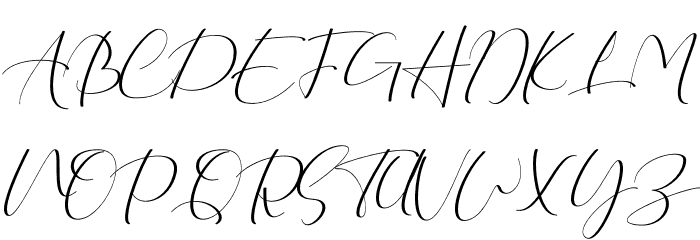 Aini Sefia Font UPPERCASE