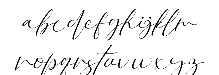 Aini Sefia Font LOWERCASE