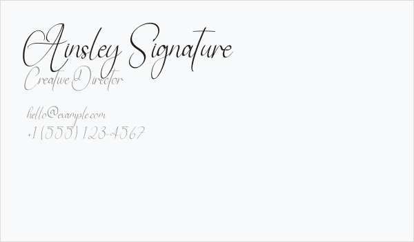 Ainsley Signature Business Card