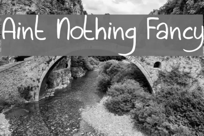 Aint Nothing Fancy フォント examples