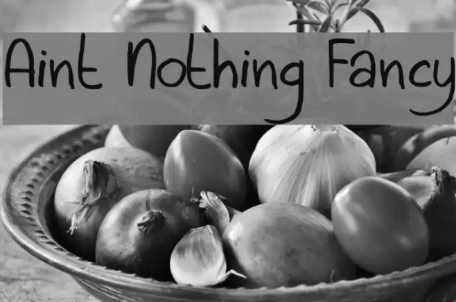 Aint Nothing Fancy フォント examples