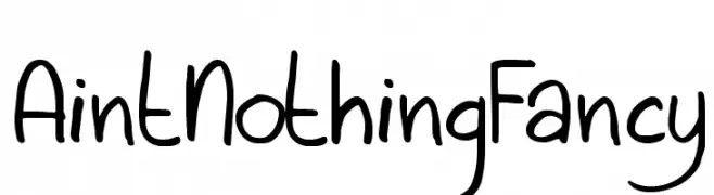 AintNothingFancy  font caratteri gratis