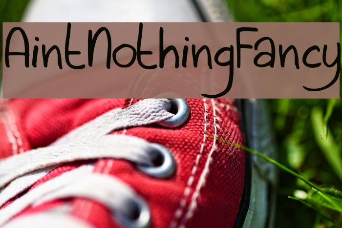 AintNothingFancy Font examples