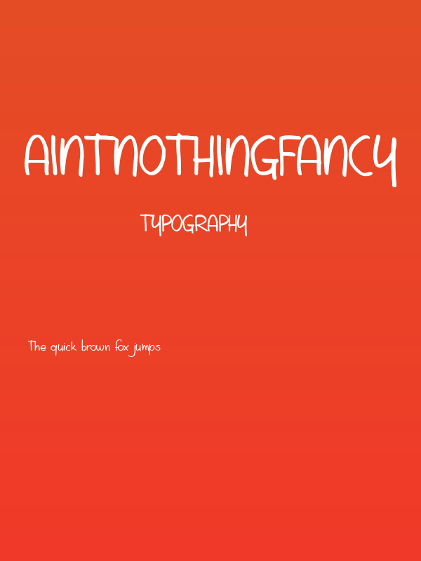 AintNothingFancy Poster
