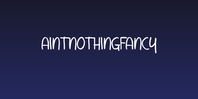 AintNothingFancy Social Header