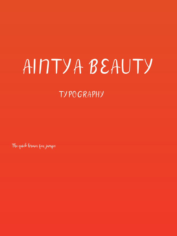 Aintya Beauty Poster