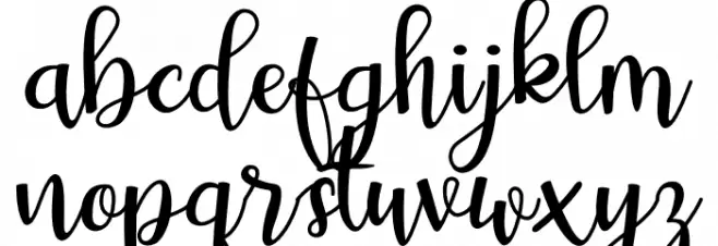 Aintya Beauty Schriftart Kleinbuchstaben