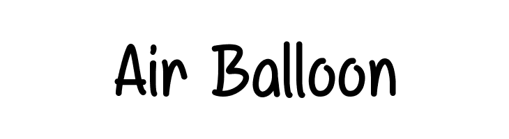 Air Balloon  नि: शुल्क फ़ॉन्ट्स डाउनलोड