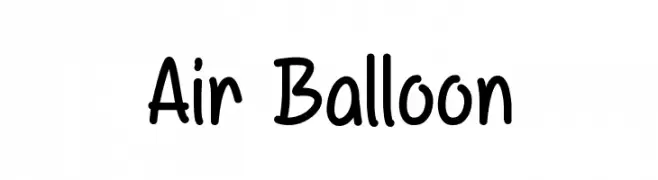 Air Balloon  フリーフォントのダウンロード